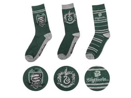 2813 Sada ponožek Zmijozel 3 ks Harry Potter 1