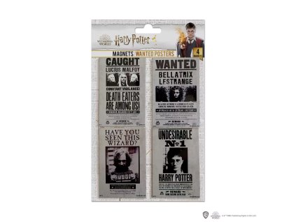 8597 Magnetky černobílé plakáty 4 ks Harry Potter 1