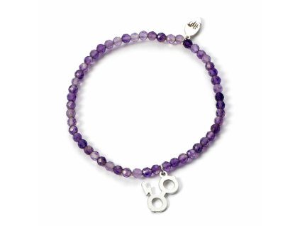 2214 Náramek Sterling Silver fialový brýle s bleskem Harry Potter 1