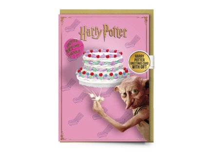 2233 Přáníčko Dobby + odznáček Harry Potter 1