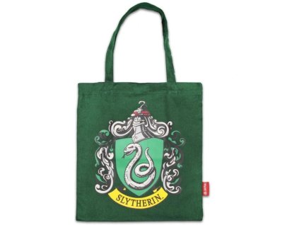 2894 Nákupní taška látková Zmijozel (pevnější, Half Moon Bay), Harry Potter