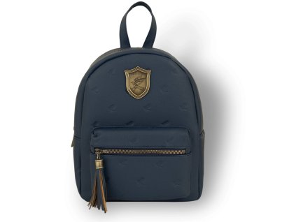 7074 Batoh koženkový HP Havraspár modrý s havrany 1