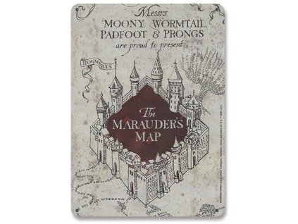 11330 Plechová cedule Pobertův plánek, Harry Potter