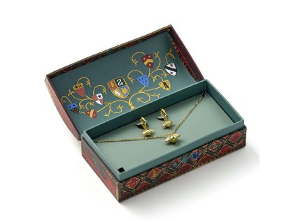 2186 Dárková krabička Zlatonka náušnice+náhrdelník, Harry potter