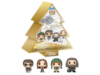 95534 funko pocket pop 4 pack klicenka harry potter tree holiday