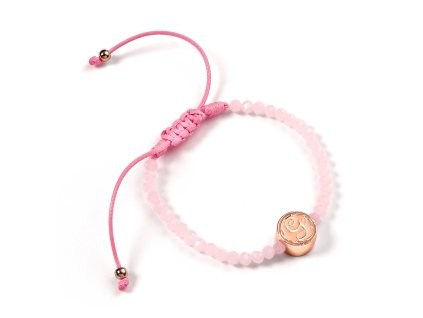 5055583461491 Náramek přátelství Glinda z růžového křemene, Wicked