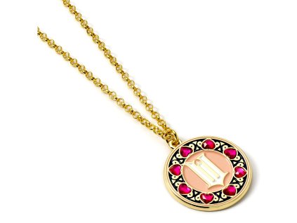 5055583461712 Náhrdelník s logem 'W' a krystalovým okrajem, Wicked