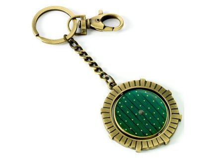 5055583452062 Přívěsek na klíče zlatý/zelený, Hobit, Pán prstenů