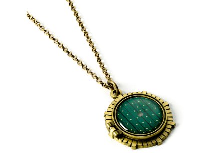 5055583452079 Náhrdelník zlatý/zelený, Hobit, Pán prstenů