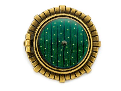 5055583452086 Odznak zlatý/zelený, Hobit, Pán prstenů