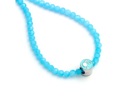 5055583451980 Náhrdelník s modrými korálky a přívěskem, Barbie