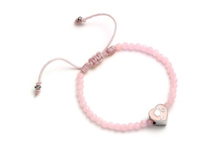 5055583452000 Náramek přátelství s růžovými korálky a přívěskem, Barbie