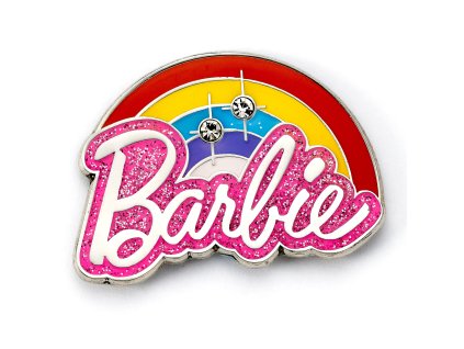 5055583461354 Odznak s nápisem a duhou, Barbie