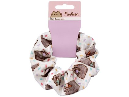 5055583452543 Gumička do vlasů, bílá se zmrzlinou, Pusheen