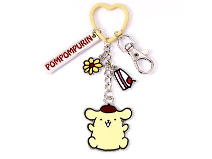 5055583480362 Přívěsek na klíče s ozdobami, Pompompurin, Hello Kitty