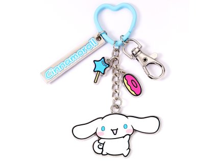 5055583480379 Přívěsek na klíče s ozdobami, Cinnamoroll, Hello Kitty