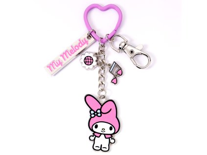 5055583480386 Přívěsek na klíče s ozdobami, My Melody, Hello Kitty