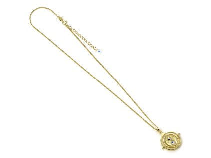 5055583428036 Náhrdelník pozlacený s křišťály, Obraceč času, Harry Potter