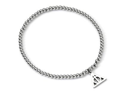 5055583459610 Náramek s přívěskem, kuličkový postříbřený - Relikvií smrti, Harry Potter