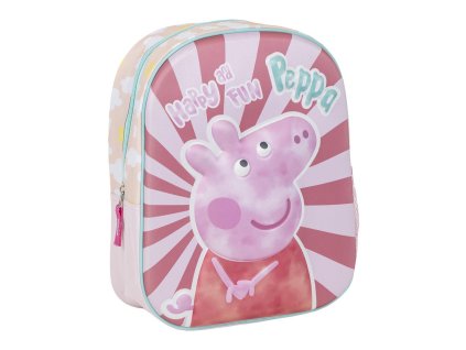 Batoh dětský 3D růžový, Prasátko Peppa