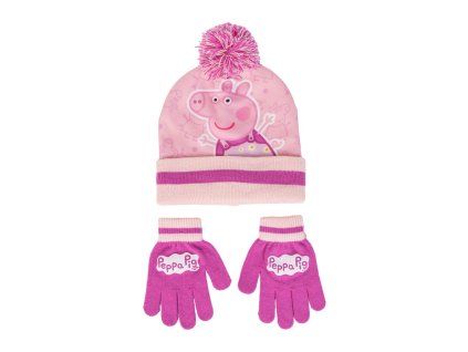 Sada zimní čepice a rukavice, Prasátko Peppa