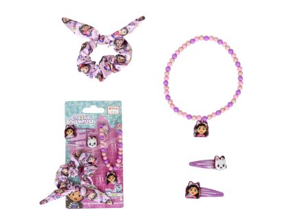 Sada gumička, sponky a náhrdelník, Gábinin kouzelný domek