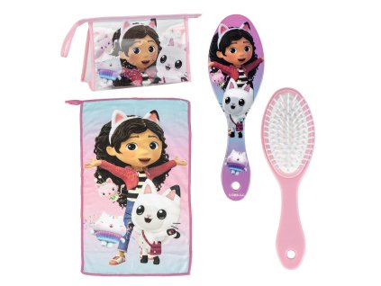 Toaletní taška průsvitná a hřeben, Gábinin kouzelný domek