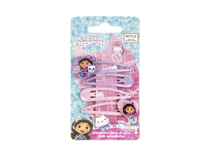 Sponky do vlasů s Gábi a kočičkami, 4 ks, Gábinin kouzelný domek