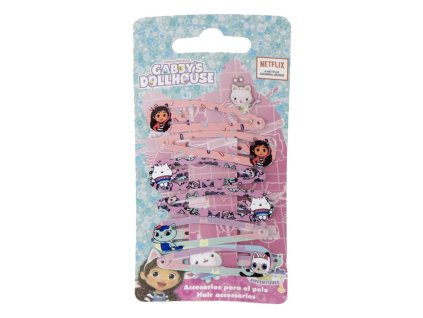 Sponky do vlasů s Gábi a kočičkami, 6 ks, Gábinin kouzelný domek