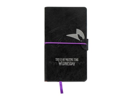 Zápisník černý s gumičkou, Wednesday
