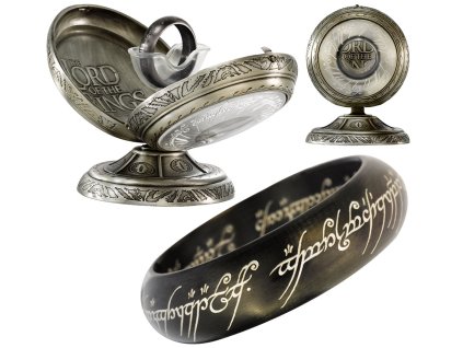 Jeden prsten - nerezová ocel (černý), Pán prstenů