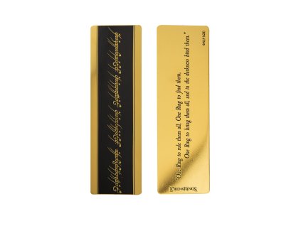 Záložka kovová - zlatá, Společenstvo prstenu, Pán prstenů