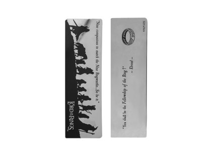 Záložka kovová - stříbrná, Společenstvo prstenu, Pán prstenů