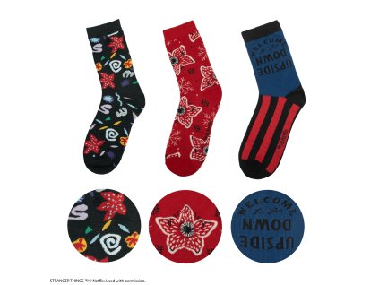 ST SetOf3 Socks StrangerThings Product 2 4895205617995 CR1686