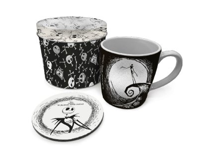 Dárková sada hrnek + podtácek + plechovka, Nightmare before Christmas