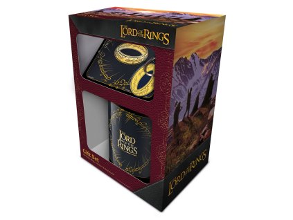 Dárková sada hrnek + podtácek + klíčenka, Pán prstenů