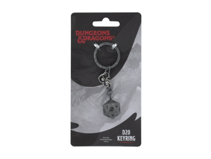Klíčenka kovová Kostka D20, Dungeon and Dragons