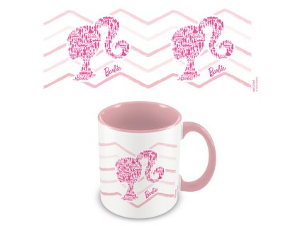 Hrnek růžovo-bílý Head, Barbie