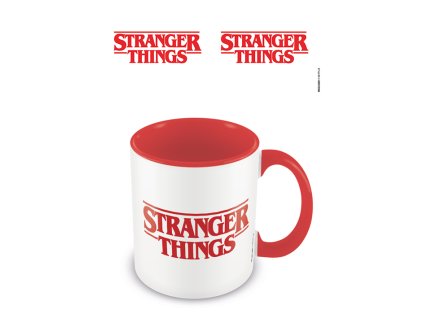 Hrnek bílý s červeným logem, Stranger Things
