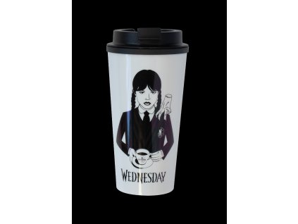 Cestovní hrnek bílý, Wednesday