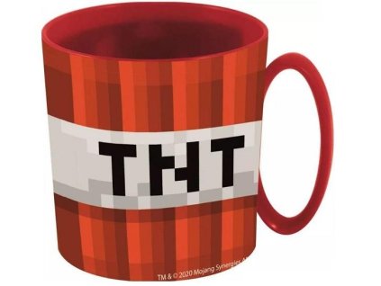 Hrnek plastový červený, Minecraft