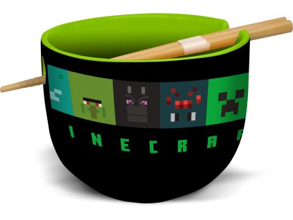 Dárkový set ramen miska a hůlky, Minecraft