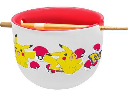 Dárková sada: ramen miska + hůlky Pikachu, Pokémon