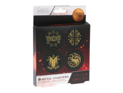 Sada 4 kovových podtácků, Rok Draka
