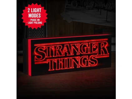 Lampička logo černá a červená, Stranger Things