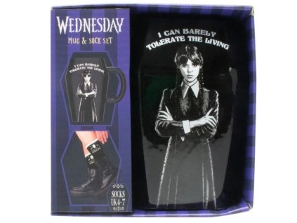Dárkový set hrnek + ponožky, Wednesday