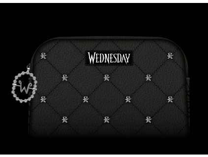 Kosmetická taštička prošívaná černá, Wednesday