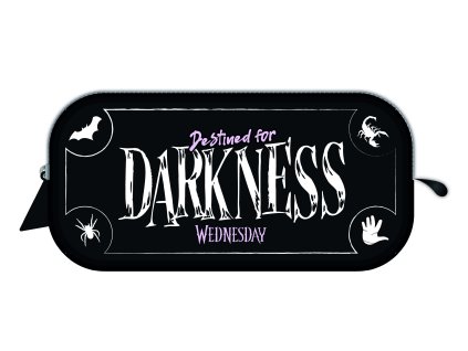 Pouzdro/penál fialovo-černý, Wednesday