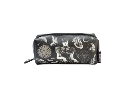 Pouzdro/penál černý s motivem, Wednesday