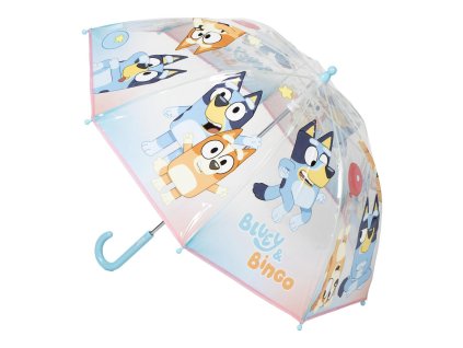 Deštník průhledný, růžový, Bluey